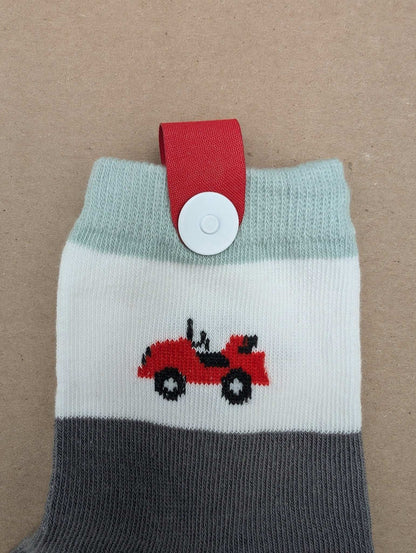 Benja Red Car Kids Socks - Le Loxx