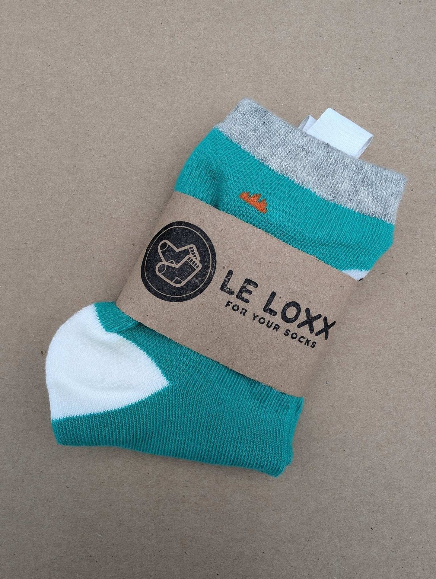 Benja Teal Dino Kids Socks - Le Loxx