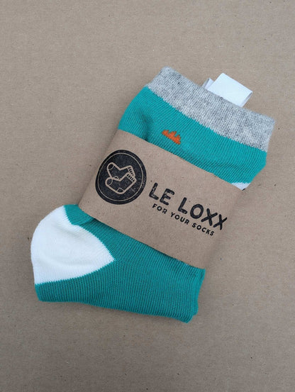 Benja Teal Dino Kids Socks - Le Loxx