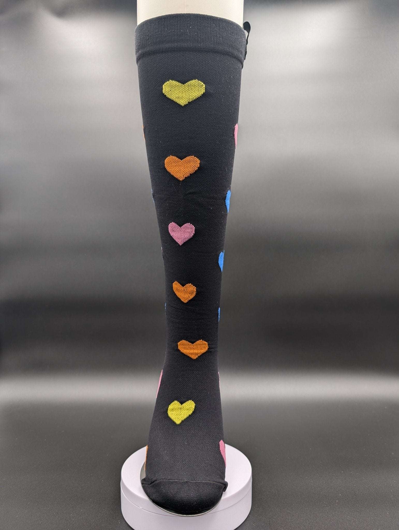 Queens 4 Colorful Hearts 3XL Compression Socks – Magnetic Lock & Loop - Le Loxx