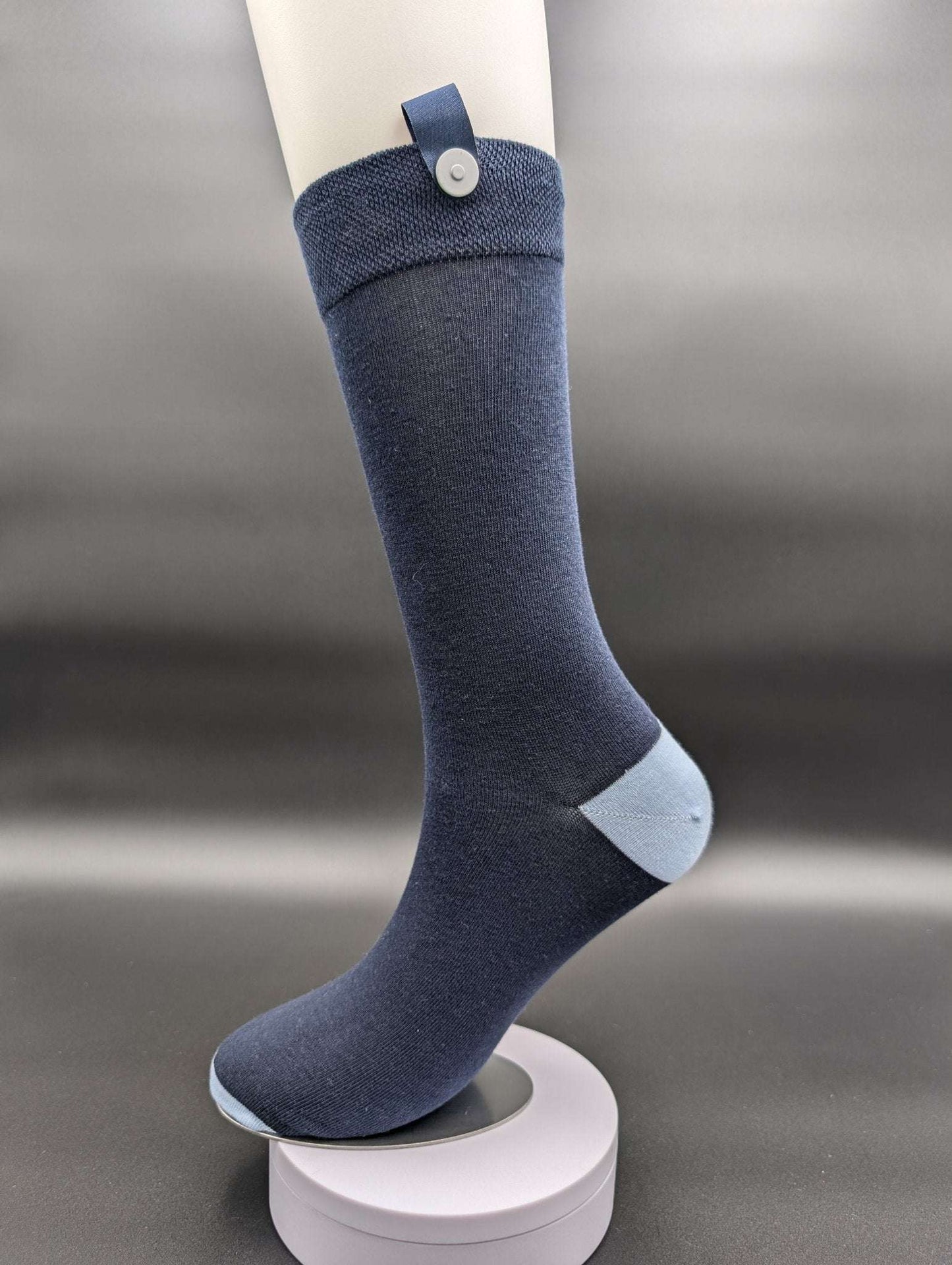 Alaskan Summer Blue Crew socks - Le Loxx